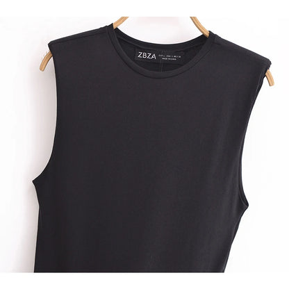 MUJER 2025 Woman Dresses Belt Pleated Midi Dress Women Sleeveless Summer Dress Woman Knitted Party Dresses for Women Sundress