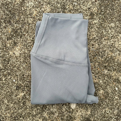 Solid Color Back Waist Pocket High Waist Yoga Legging Women Sport Cropped Pants Butter Athletic Gym Comprehensive Training Jog