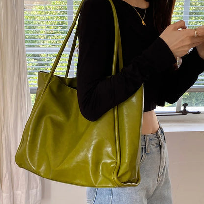 Portable Texture Tote Bag for Women, Shoulder Underarm Bag, Commuting Bag, Large Capacity, Niche Design, Autumn Winter Handbags